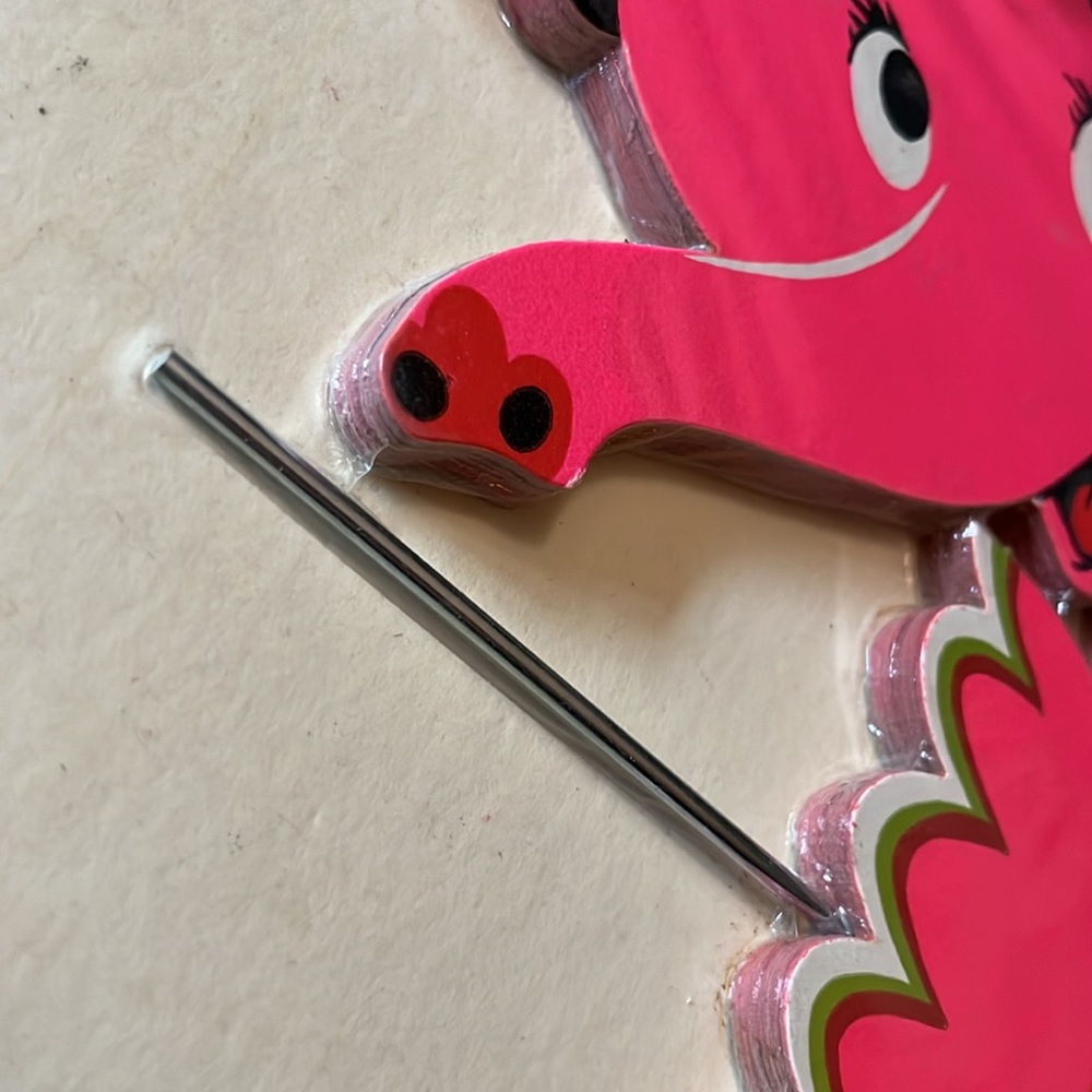 The Dolly Toy Co. pink elephant 1971 wall art for kids room - Picture 8 of 11